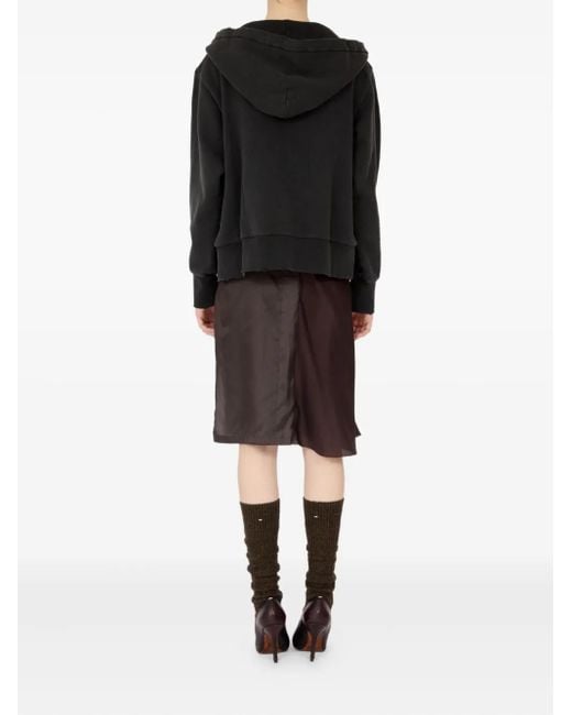 Maison Margiela Black Kapuzenjacke Mit Reißverschluss