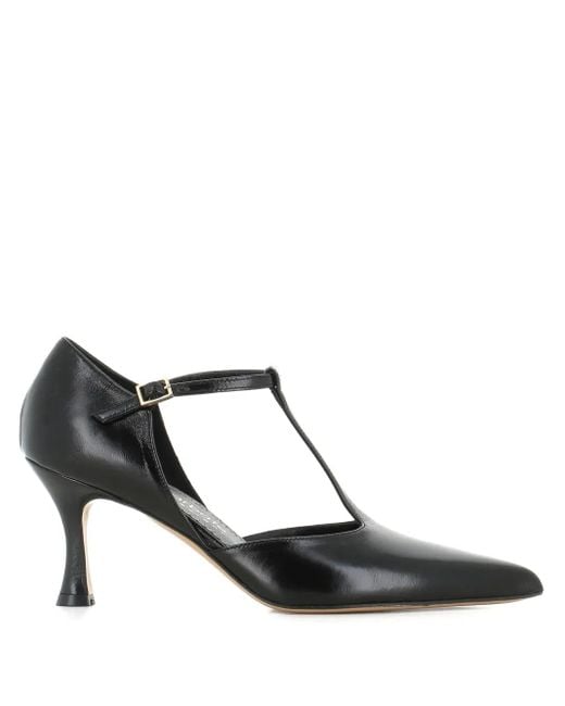 Antonio Barbato Maestri Veneziani Black T-Strap Point-Toe Pumps