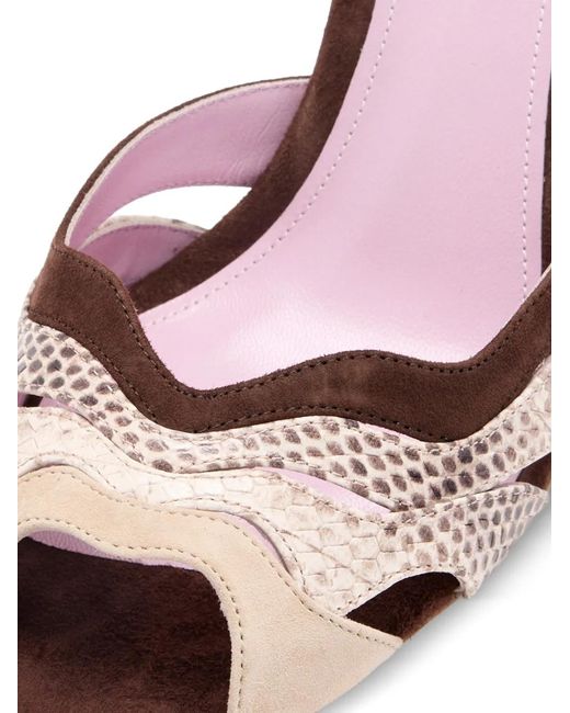 Titi Adesa Pink Jadesola Snake-Print Sandals