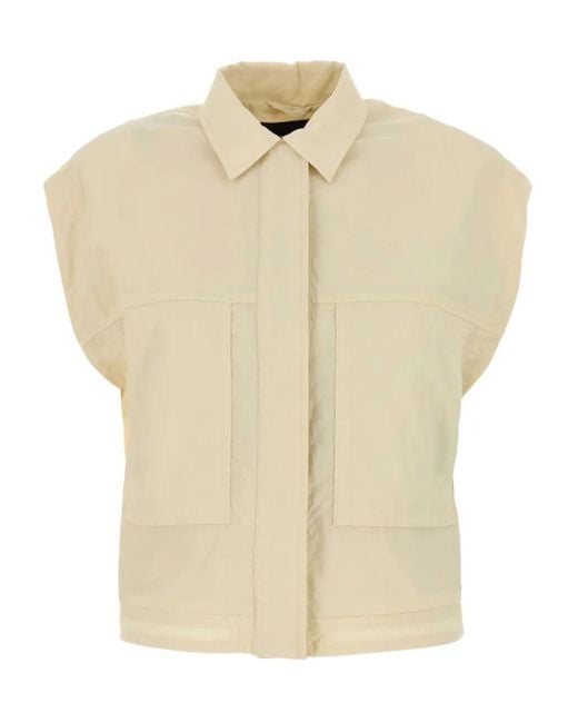 Gilet Con Inserti di Herno in Natural