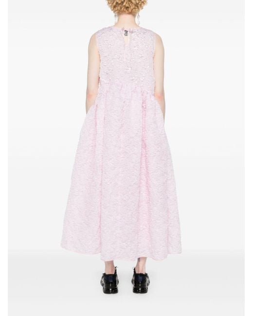 CECILIE BAHNSEN Mouwloze Midi-jurk in het Pink