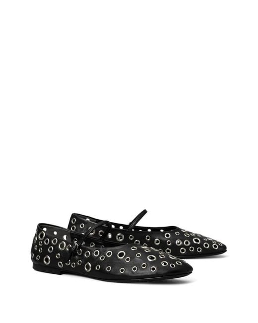 Tory Burch Black Flat Shoes