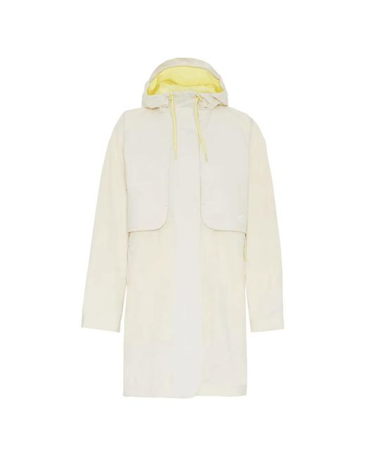 Kari Traa White Sine Storm-Flap Hooded Coat