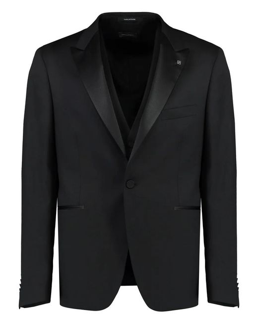 Tagliatore Black Single Breasted Suit for men