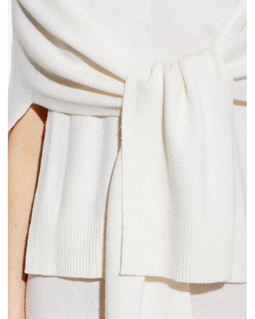 Lisa Yang White Turtleneck Cape
