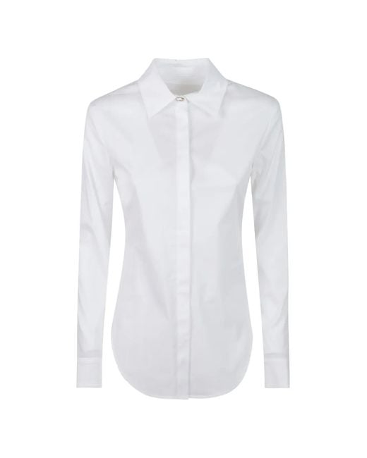 Dondup White Jewelled-Button Long-Sleeve Shirt