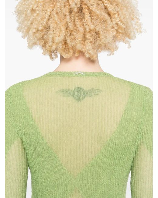 Isa Boulder Green Knitted Mini Dress