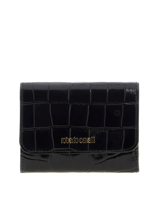 Roberto Cavalli Crocodile-embossed Wallet Black