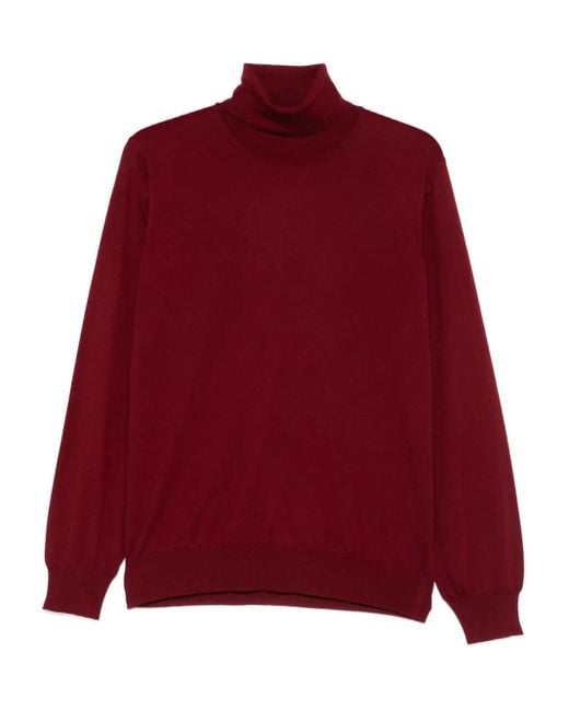 Brunello Cucinelli Red Turtleneck Sweater for men