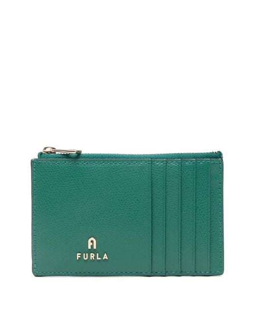 Cartera con cremallera en el tope Furla de color Green