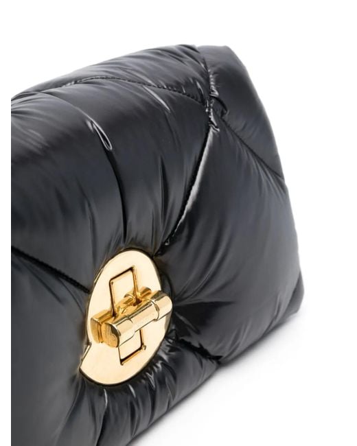 Borsa A Tracolla Puf Con Logo Inciso di Moncler in Black