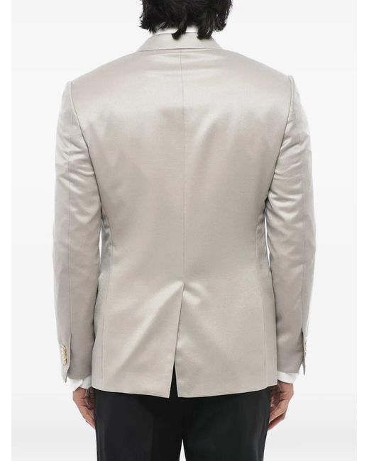 Corneliani Gray Single-Breasted Blazer for men