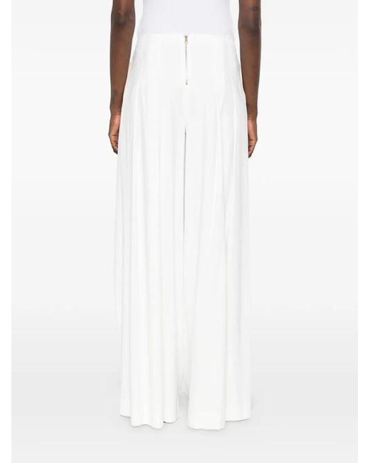 Alice + Olivia White Pleated Pants