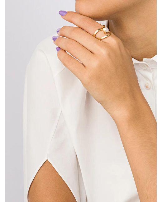 Tasaki White 18Kt Atelier Aurora Akoya Pearl Ring