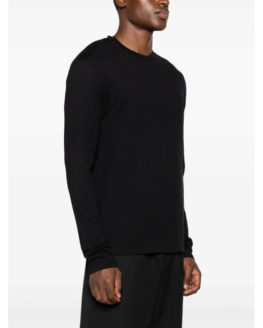 Jil Sander Black Logo-Print Cotton T-Shirt for men