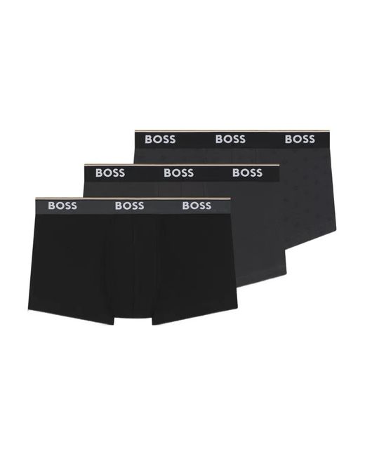 Boss Black Logo-Waistband Boxers (Pack Of Three) for men