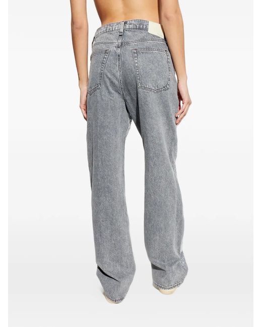 Rag & Bone Gray Logo-Patch Denim Jeans