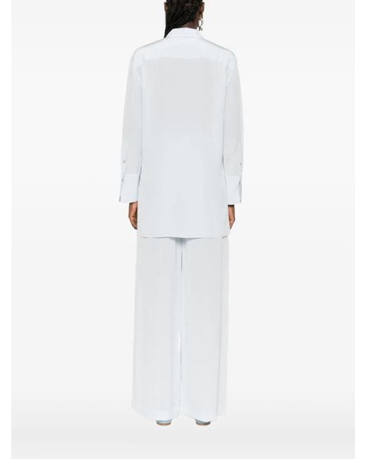 Joseph Zijden Blouse Met Knoopsluiting in het White