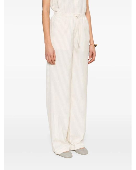 Loulou de Saison White Serostripes Trousers