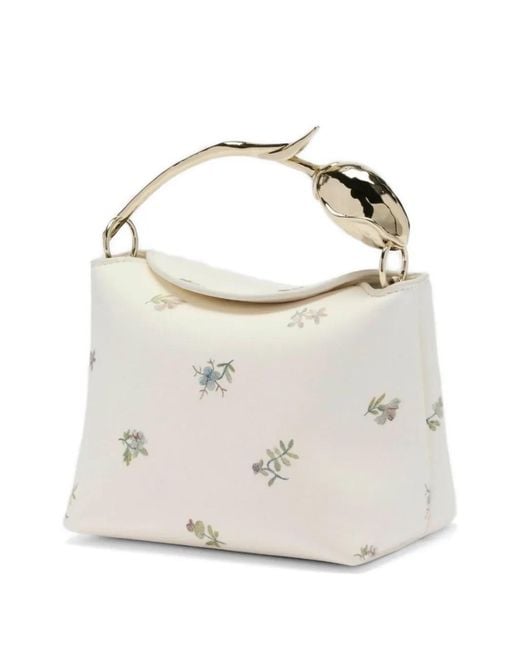 Erdem White Mini Bloom Tote Bag