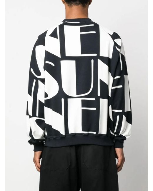 Sunnei Black Sweatshirt Mit Logo-Print