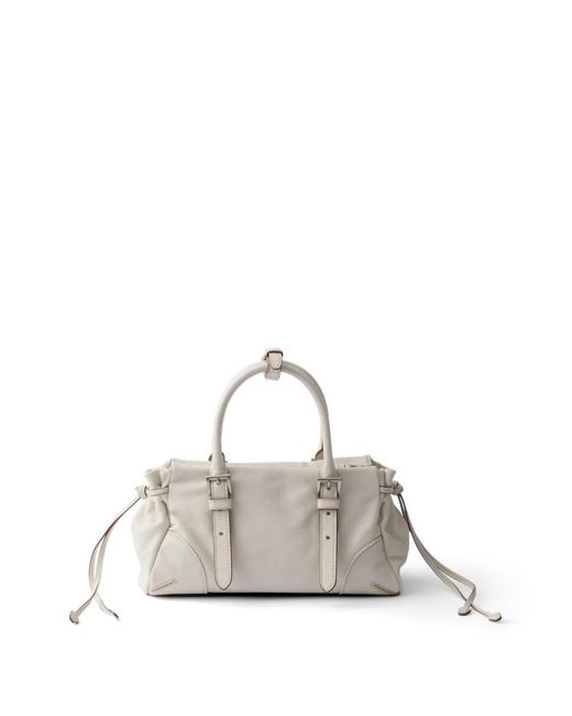 Prada Natural Bonnie Small Leather Bag