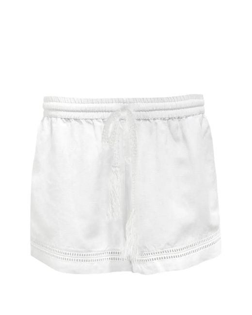 COR White Isole Drawstring Shorts