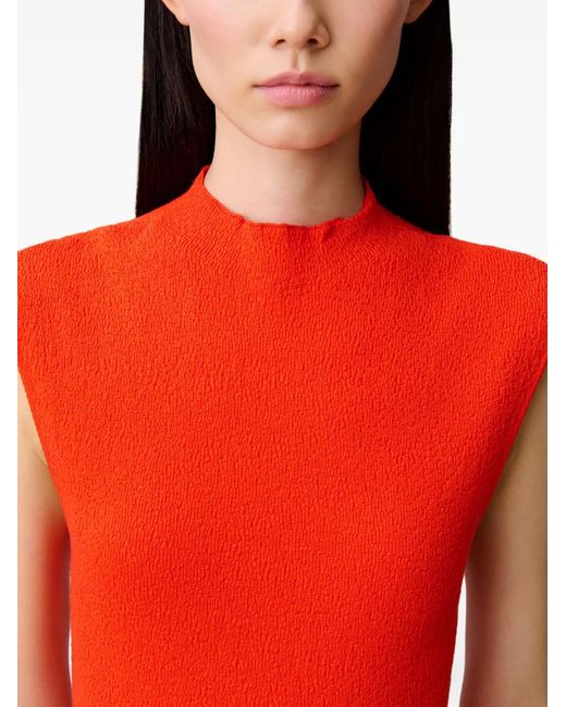 Claudie Pierlot Red Pleated Mini Dress