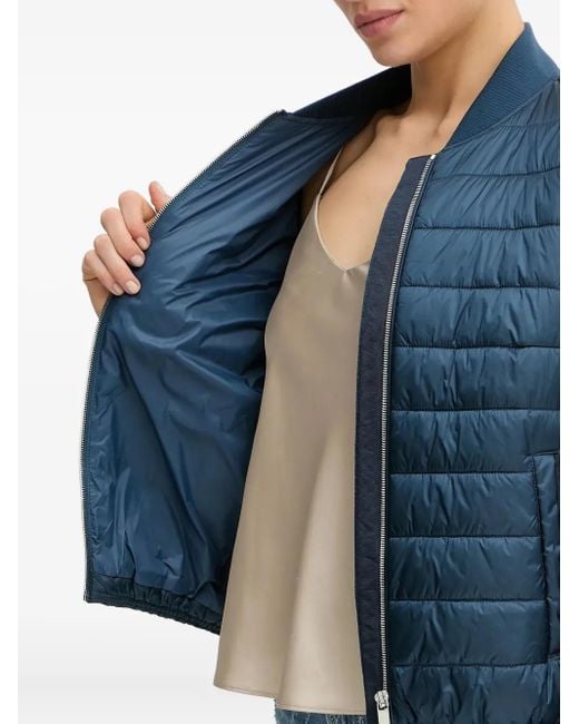 Boss Blue Quilted Panelled Jacket
