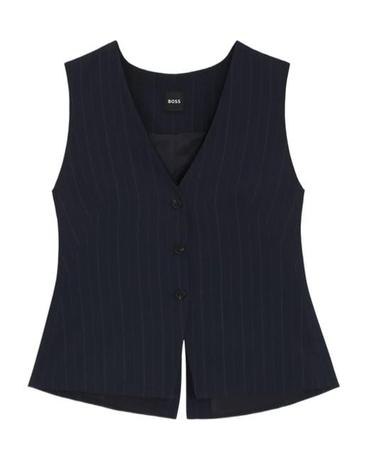 Top A Righe di Boss in Blue