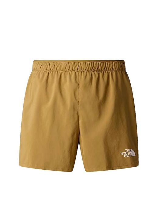 The North Face Yellow Logo Shorts for men