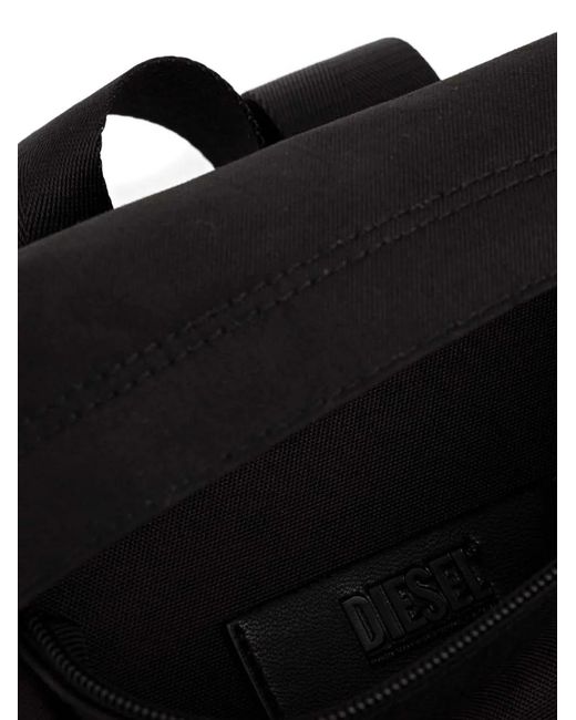 DIESEL Black Logo-Tag Shoulder Bag for men