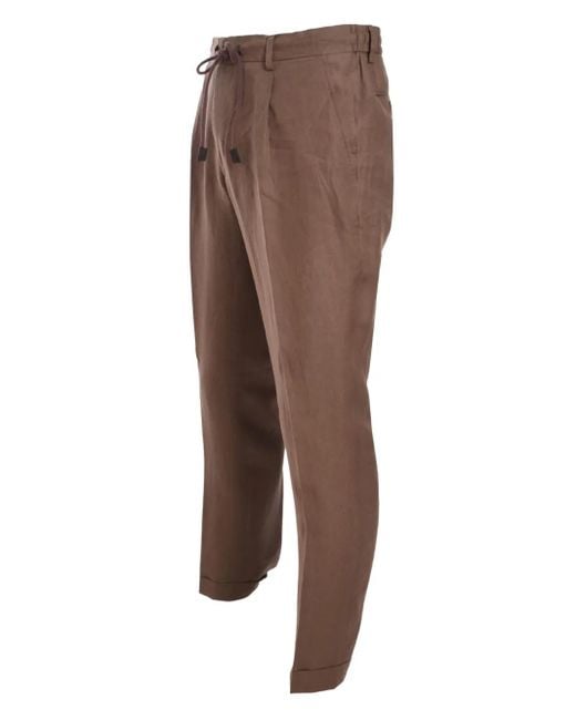 Gran Sasso Gray Linen Trousers for men