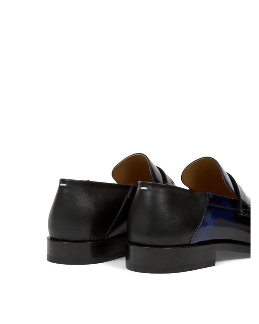 Maison Margiela Blue Cow Leather Moccasin for men