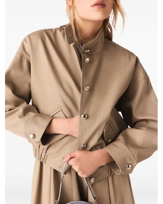 Maje Natural Cotton Bomber Jacket