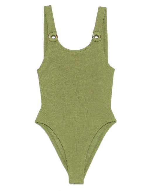 Hunza G Domino ワンピース水着 Green