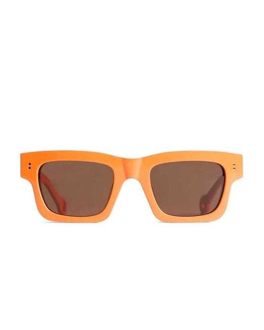 J.W. Anderson Orange Rectangular-Frame Sunglasses