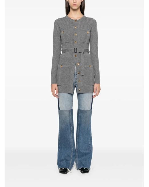 Chloé Blue Flared Patchwork Jeans