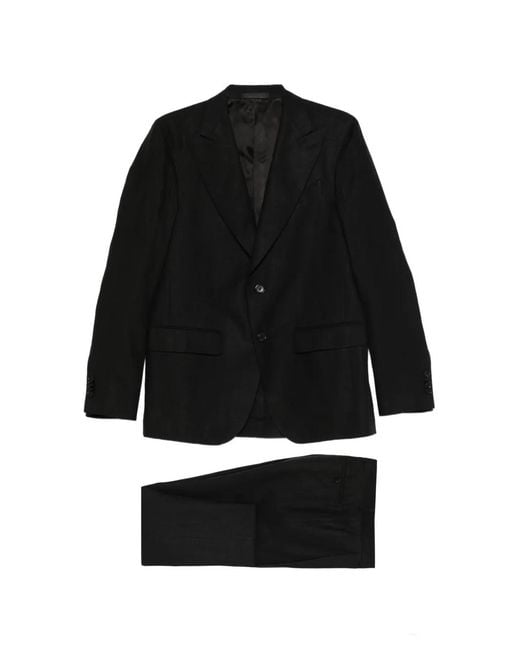 Caruso Black Aida Single-Bresated Suit for men
