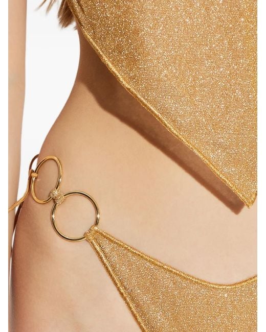 Oseree White Ring-Detail Bikini