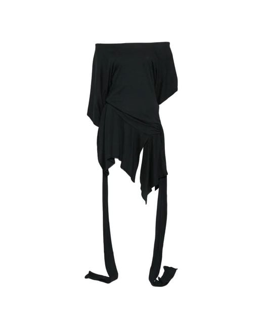 M I S B H V Black Holywood Baby Asymmetric Midi Dress