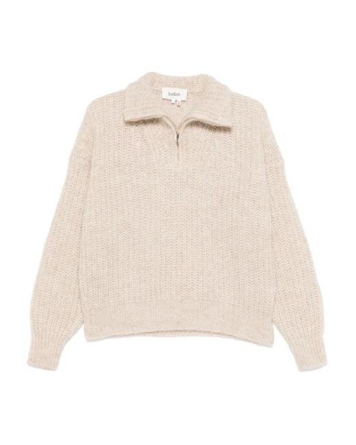 Ba&sh Natural Beltane Half-Zip Sweater