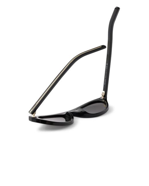 Prada Gray Round-Frame Sunglasses