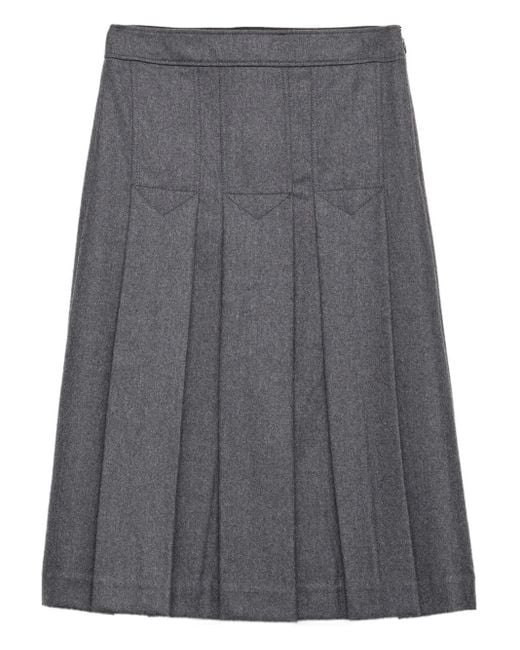 Prada Geplooide Rok in het Gray