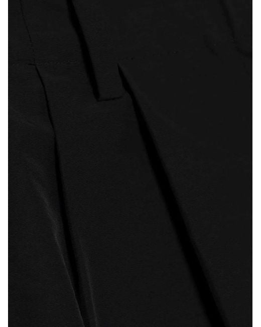 Jonathan Simkhai Black Leroy Pleated Wide-Leg Trousers