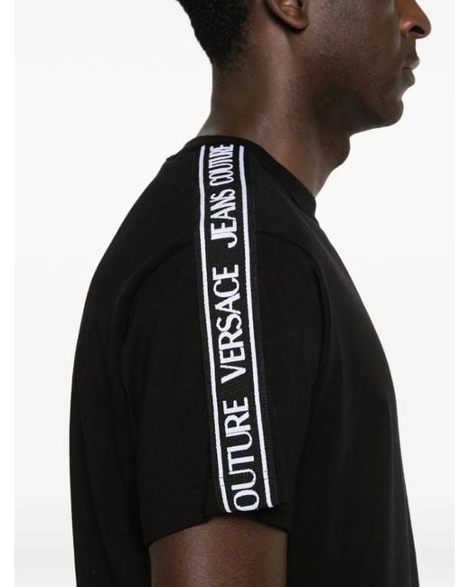 Versace Jeans Couture Black Logo-Detail T-Shirt for men