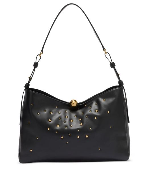 Furla Black Sfera Studded Shoulder Bag