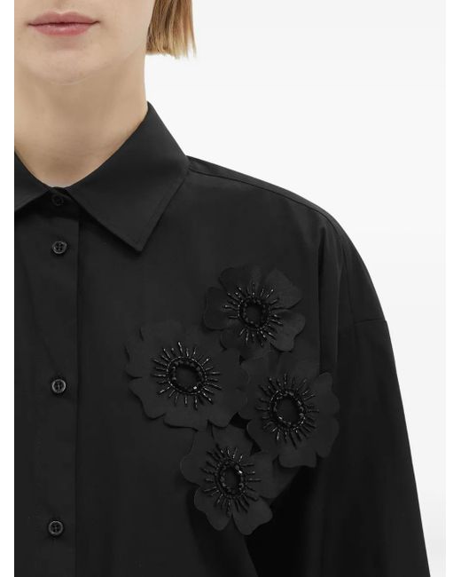 MSGM フローラル シャツ Black