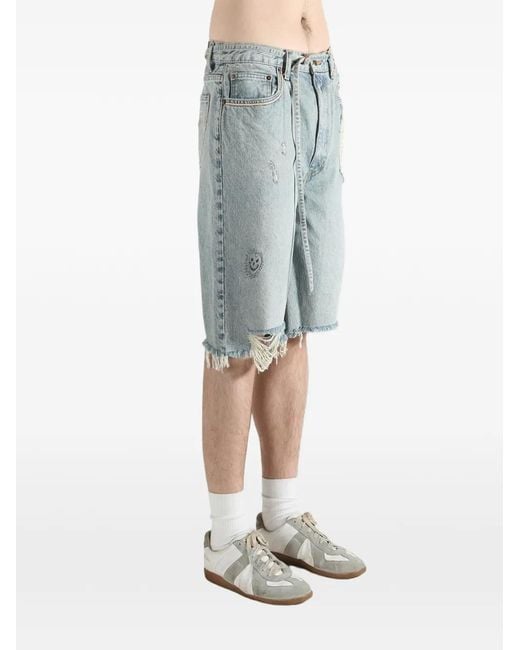 PALY Blue Distressed Shorts
