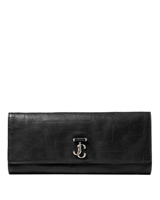 Jimmy Choo Black Avenue Soft Clutch Bag